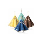 Lot de 4 essuie - mains  suspendre avec boucle de suspension absorbante en polaire corail pour salle ...