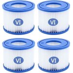 Lot de 4 filtres de type vi pour spa et jacuzzi - compatible avec les filtres coleman saluspa 90352e, ...