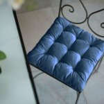 Lot de 4 galettes de chaise 40 x 40 cm - bleu petrole