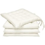 Lot de 4 galettes de chaise lea creme - beautissu