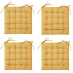 Lot de 4 galettes de chaise otto - 38 x 38 cm - jaune - livraison gratuite
