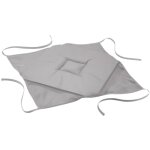Douceur d'int�rieur - lot de 4 galettes de chaise � rabat coloris gris