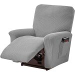 Lot de 4 housses de canape extensibles - pour fauteuil inclinable de relaxation et de massage, elasthanne, ...