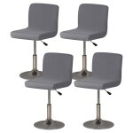 4 pices housse de chaise de bar gris couverture de chaise de pub amovible et extensible housse chaise ...