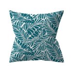 Lot de 4 housses de coussin d'ext�rieur, 45x45cm imperm�able canap� taie d'oreiller en lin, plante verte, ...