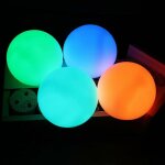 Lot de 4 lampes de piscine flottantes, boule lumineuse led �tanche ip68, lumi�re de piscine led 16 couleurs ...