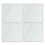 Lot de 4 miroirs adhsifs 'carr' 20x20cm argent
