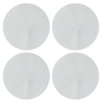 Lot de 4 miroirs adhsifs 'rond' 20x20cm argent