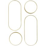 The home deco factory - lot de 4 miroirs ronds et ovales