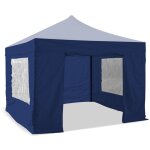 Terre jardin - lot de 4 murs pour barnum pliant professionnel 3 x 4, 5 m - - bleu
