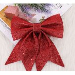 Lot de 4 n?uds de no�l � paillettes - pour d�coration de l'arbre de no�l - rouge