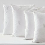 Lot de 4 oreillers 60 x 60 cm + 45 x 70 cm ? garnissage plumes v�ritables ? confort moelleux ? enveloppe ...