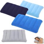 Lot de 4 oreiller gonflable floqu�, coussin gonflable 30x47cm, coussin de plage ultra l�gers r�sistants ...