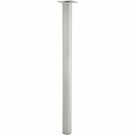 Lot de 4 pieds de table cylindrique fixes m�tal �poxy gris, 71 cm - centrale brico