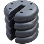 Lot de 4 poids de lestage circulaire pour tonnelle barnum tente diam�tre 20 cm �paisseur 4, 5 cm poly�thyl�ne ...