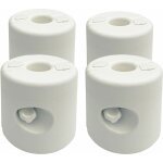 Lot de 4 poids de lestage cylindrique pour tonnelle barnum tente dim. ø 22 / ø 24 x 25h cm hdpe blanc ... Lot de 4 poids de lestage cylindrique pour tonnelle barnum tente dim. ø 22 / ø 24 x 25h cm hdpe blanc ...