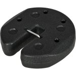 Lot de 4 poids de lestage pour tonnelle barnum tente dim. � 22 x 5, 5h cm hdpe noir