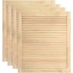 Lot de 4 portes  persiennes portes d'armoire portes d'etagres revtement pour placard penderie garde ...