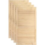 Lot de 4 portes � persiennes portes d'armoire portes d'�tag�res rev�tement pour placard penderie garde ...