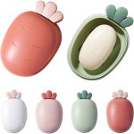 Lot de 4 porte - savons en plastique avec couvercle, porte - savons portables de voyage pour salle de ...