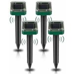 Lot de 4 r�pulsifs solaires � ultrasons, r�pulsif anti - taupes solaire souris repeller exterieur pour ...