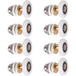 Lot de 4 roulettes de douche avec double porte coulissante roulettes doubles de rechange pour porte de ...