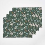 Lot de 4 sets de table nol fort festive en coton - homescapes
