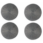 Secret de gourmet - lot de 4 sets de table perl en coton - d 35 cm - gris - livraison gratuite