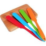 Lot de 4 spatules en silicone, mini cuill�re en silicone en caoutchouc r�sistant antiadh�sif