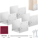 Lot de 4 support de poteau bois 8'x 8' 203x203 mm base deancrage de poteaux en acier inoxydable taille ...