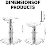 Lot de 4 supports de poteau bois, galvanis�s r�glables en hauteur 100 � 150 mm, 75 x 95 mm � visser, ...