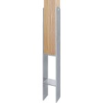 Lot de 4 supports de poteau galvanis�s � chaud hauteur 600 mm largeur 101 mm �paisseur 5 mm ancre h pour ...