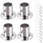 Lot de 4 supports de tringle à rideau support de rail support de tige de douille ensemble de brides en ... Lot de 4 supports de tringle à rideau support de rail support de tige de douille ensemble de brides en ...