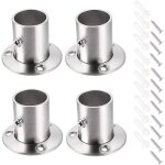 Lot de 4 supports de tringle à rideau support de rail support de tige de douille ensemble de brides en ... Lot de 4 supports de tringle à rideau support de rail support de tige de douille ensemble de brides en ...