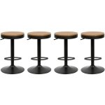 Yongqing - lot de 4 tabouret de bar en bois hauteur r�glable � 360� pour maison cuisine comptoir bistro ...
