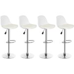 Lot de 4 tabouret bar tabouret comptoir r�glable en hauteur coussin souple en pu rotatif � 360� pour ...