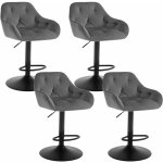 Woltu - lot de 4 tabouret bar en velours + mtal, chaise de bar, chaise haute bar, chaise haute cuisine, ...