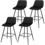 Woltu - lot de 4 tabourets de bar en velours + métal tabourets hauts de bistrot avec repose - pieds, ... Woltu - lot de 4 tabourets de bar en velours + métal tabourets hauts de bistrot avec repose - pieds, ...