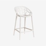 Lot de 4 tabourets hauts ores en polypropylne sklum blanc gardenia ?65 cm