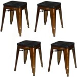 Urban living - lot de 4 tabourets vintage