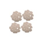 Msv - lot de 4 tapis antiderapants de douche ou baignoire pvc galets 12x13cm beige