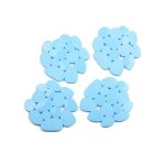 Lot de 4 tapis antiderapants de douche ou baignoire pvc galets 12x13cm bleu ciel msv Lot de 4 tapis antiderapants de douche ou baignoire pvc galets 12x13cm bleu ciel msv