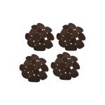 Msv - lot de 4 tapis antiderapants de douche ou baignoire pvc galets 12x13cm chocolat Msv - lot de 4 tapis antiderapants de douche ou baignoire pvc galets 12x13cm chocolat