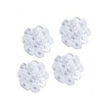 Msv - lot de 4 tapis antiderapants de douche ou baignoire pvc galets 12x13cm transparent Msv - lot de 4 tapis antiderapants de douche ou baignoire pvc galets 12x13cm transparent