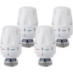 Lot de 4 t�te thermostatique, m 30 x 1, 5 t�te de remplacement de vanne de radiateur, robinet thermostatique ...