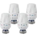 Lot de 4 t�te thermostatique, m 30 x 1, 5 t�te de remplacement de vanne de radiateur, robinet thermostatique ...
