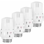 Lot de 4 t�te thermostatique, robinet thermostatique radiateur, tete thermostatique radiateur, valve ...