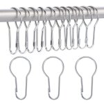 Aougo ? lot de 40 anneaux de rideau de douche en m�tal robuste ? crochets de suspension pour tringles ...