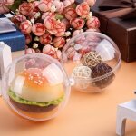 Lot de 40 pieces boule transparente  remplir en plastique dcoration suspension pour nol sapin paque ...