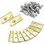Lot de 45 lames en titane de rechange pour tondeuse robot worx landroid - lames en titane de 1 mm de ...